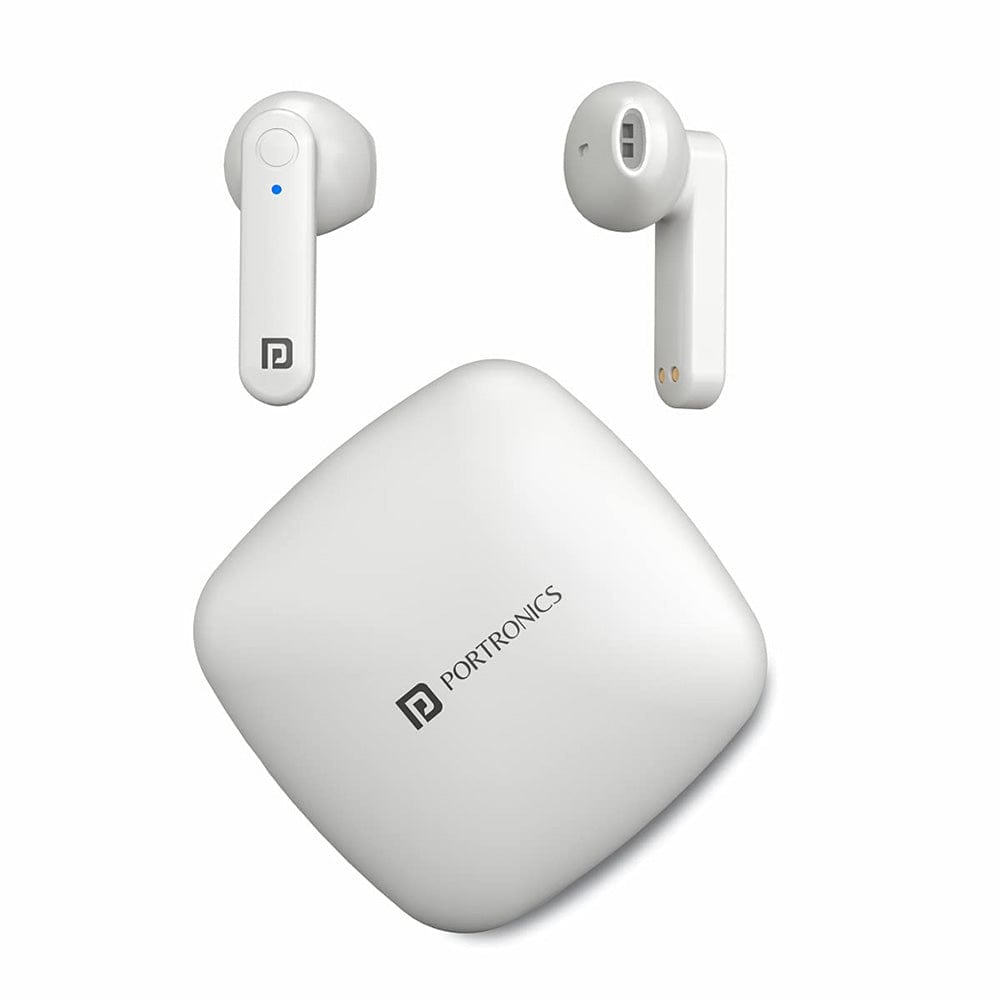 portronics true wireless in-ear headphones white portronics harmonics twins s2 wireless sports earbuds