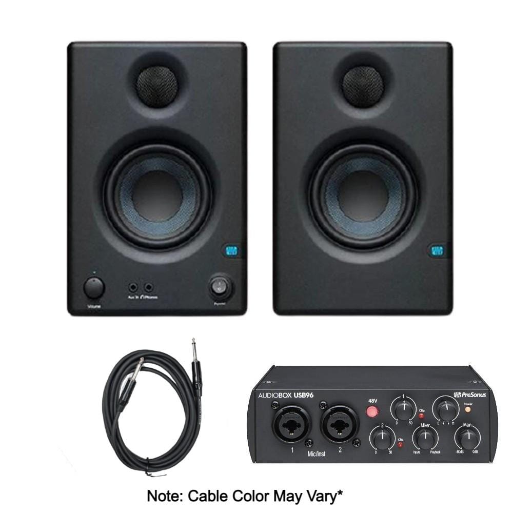 presonus audio interfaces eris e3.5 buy presonus audiobox usb96 audio interface with home studio bundle with instrument cable