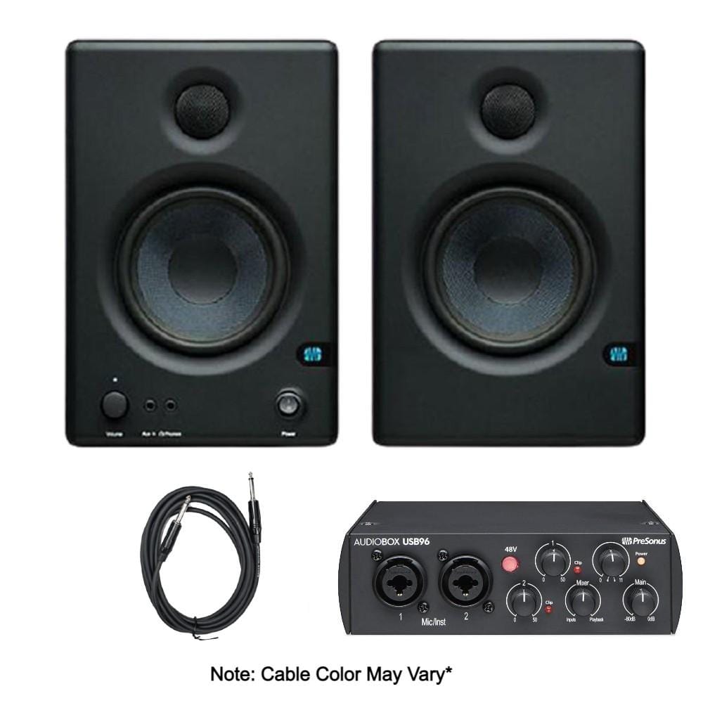presonus audio interfaces eris e4.5 buy presonus audiobox usb96 audio interface with home studio bundle with instrument cable #monitors_eris-e4.5