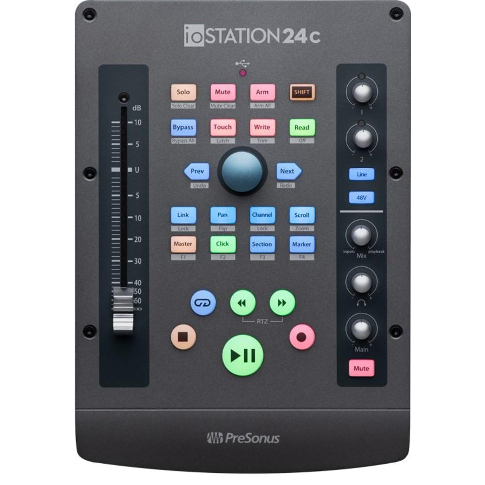 presonus audio interfaces presonus iostation 24c 2x2 usb-c compatible audio interface & production controller