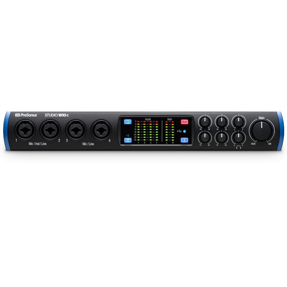 presonus audio interfaces presonus studio 1810 c portable ultra-high versatile usb c audio interface includes full studio one artist (worth rs.7500)