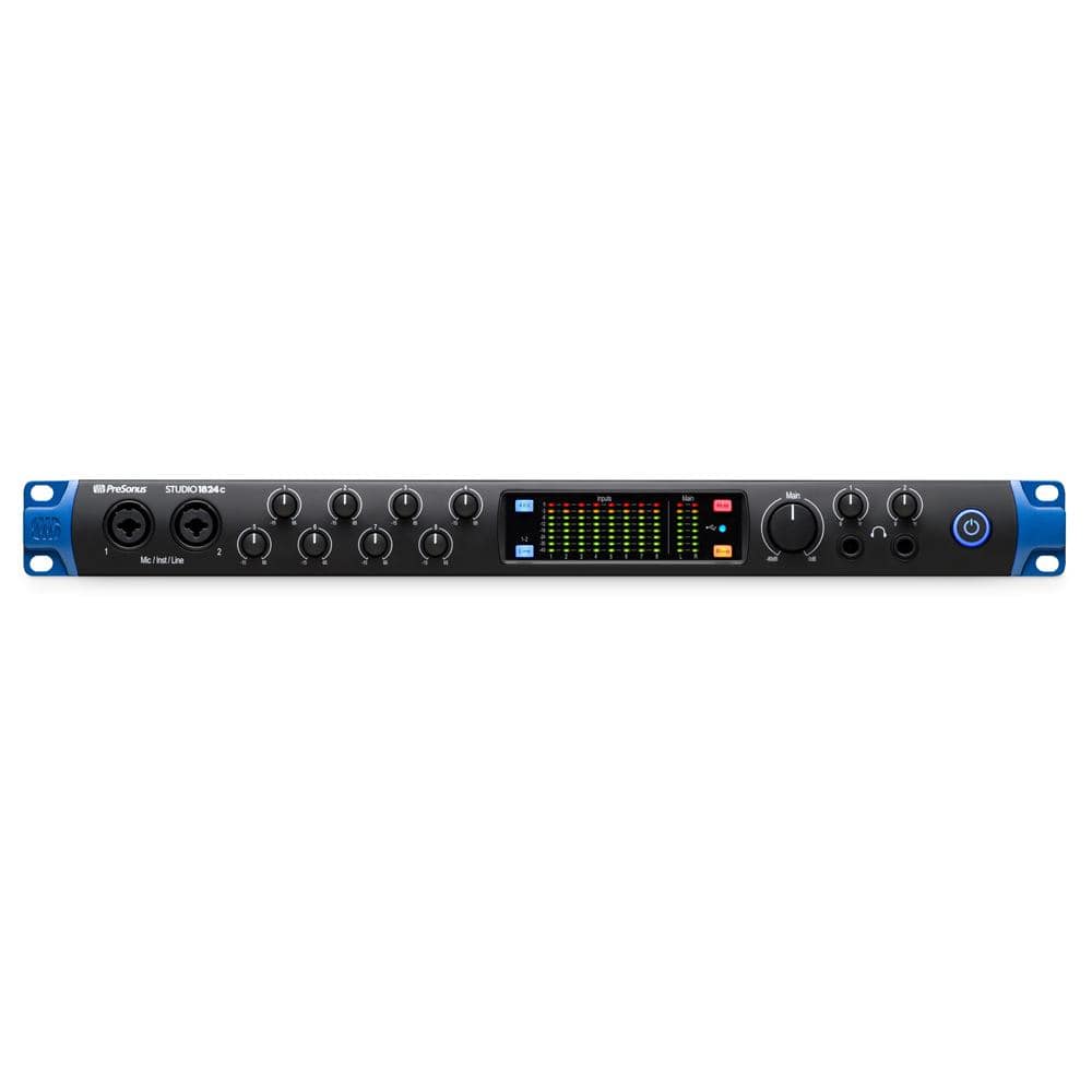 presonus audio interfaces presonus studio 1824 c high definition usb-c audio interface with polishing cloth & cables bundle