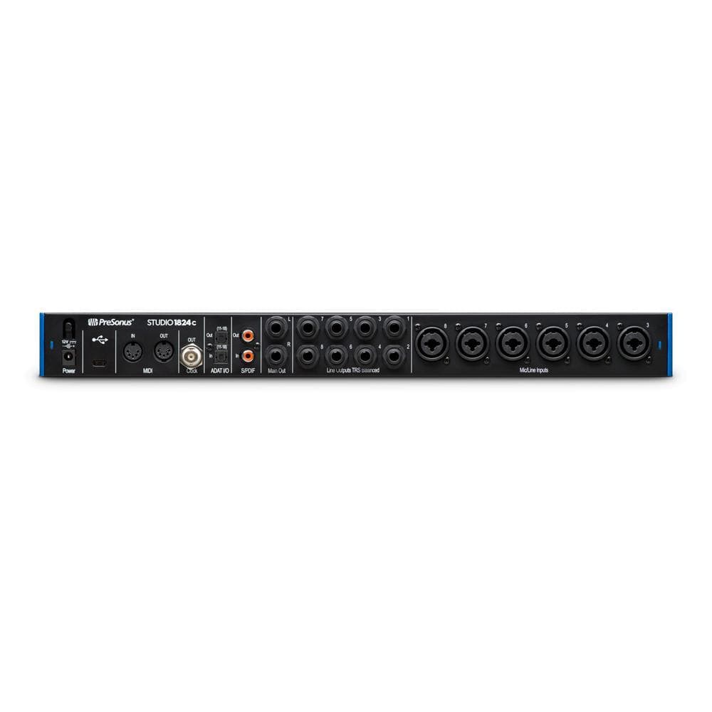 presonus audio interfaces presonus studio 1824 c high definition usb-c audio interface with polishing cloth & cables bundle