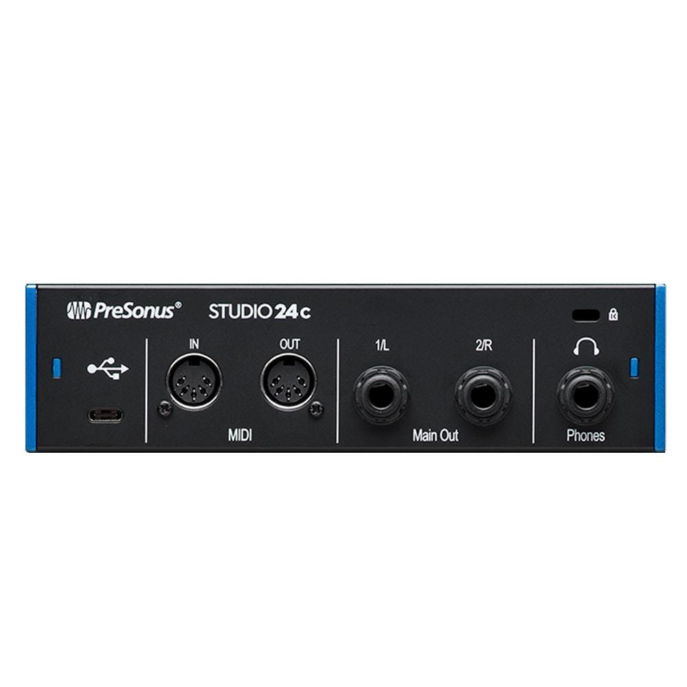 presonus audio interfaces presonus studio 24 c portable high definition usb c audio interface with polishing cloth & cables bundle