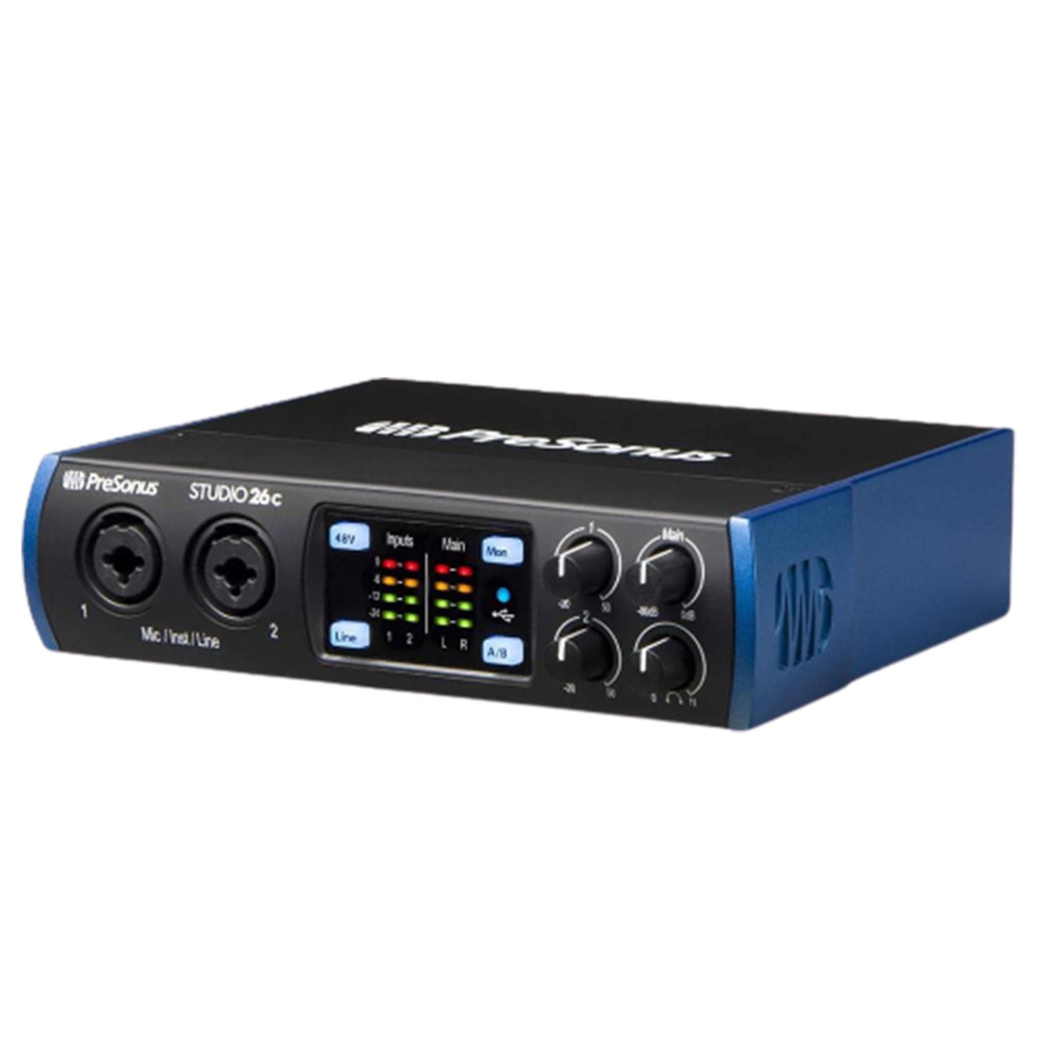 presonus audio interfaces presonus studio 26 c portable ultrahigh definition usb c audio interface includes full studio one artist (worth rs.7500)