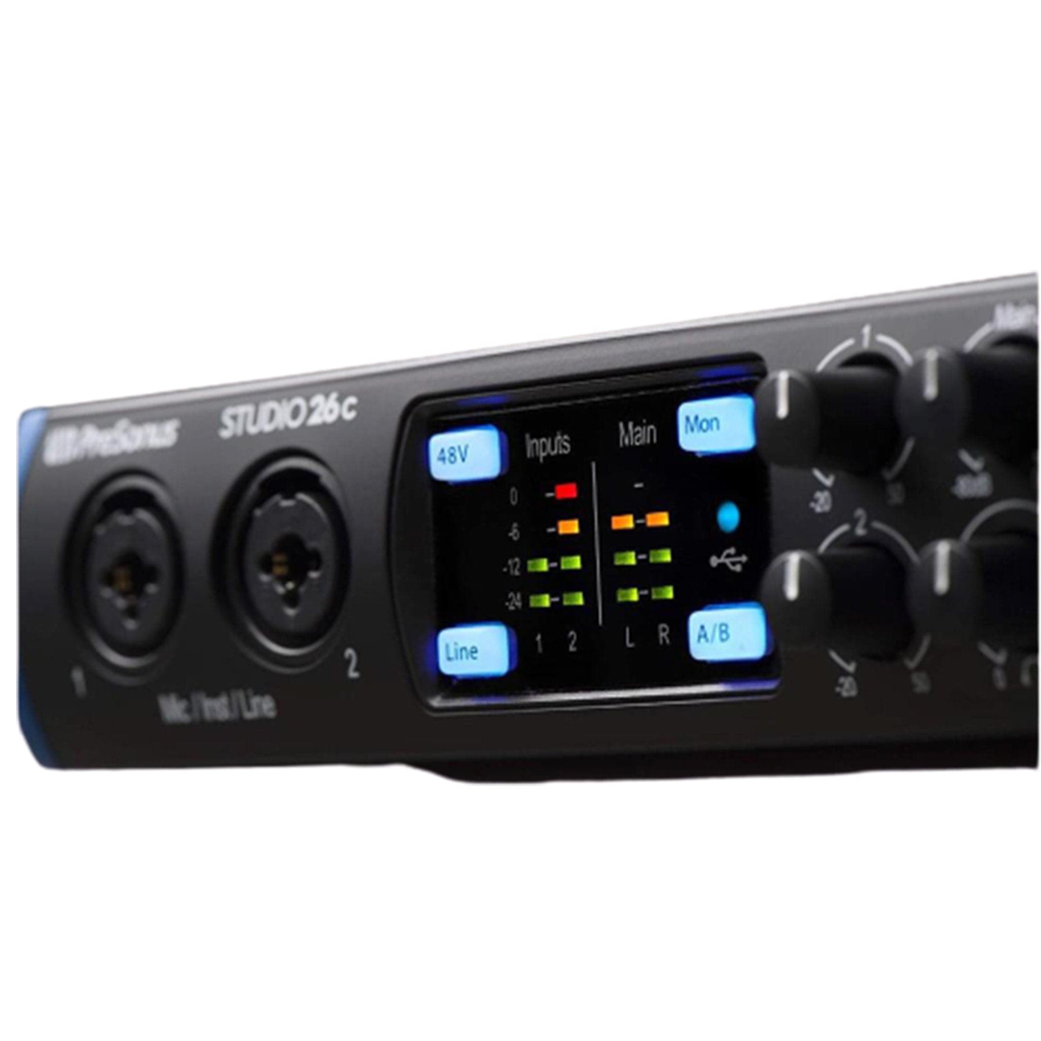 presonus audio interfaces presonus studio 26 c portable ultrahigh definition usb c audio interface includes full studio one artist (worth rs.7500)