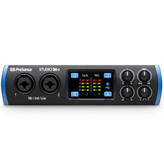 Presonus Audio Interfaces PreSonus Studio 26 c Portable UltraHigh Definition Usb C Audio Interface With Polishing Cloth & Cables Bundle
