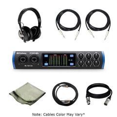 Presonus Audio Interfaces PreSonus Studio 68 c Portable Ultra-High Definition Usb C Audio Interface With Headphone, Polishing Cloth & Cables Bundle