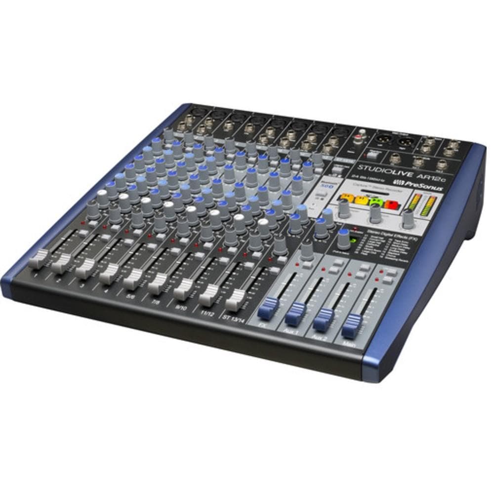 presonus audio interfaces presonus studiolive ar12c usb-c 14 channel hybrid performance and recording mixer audio interface