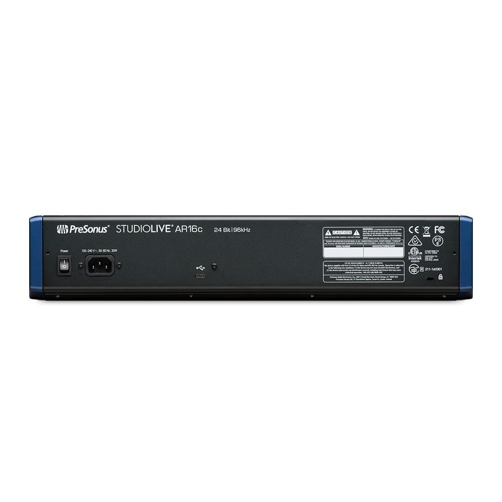 presonus audio interfaces presonus studiolive ar16c usb-c 18-channel hybrid performance and recording mixer audio interface