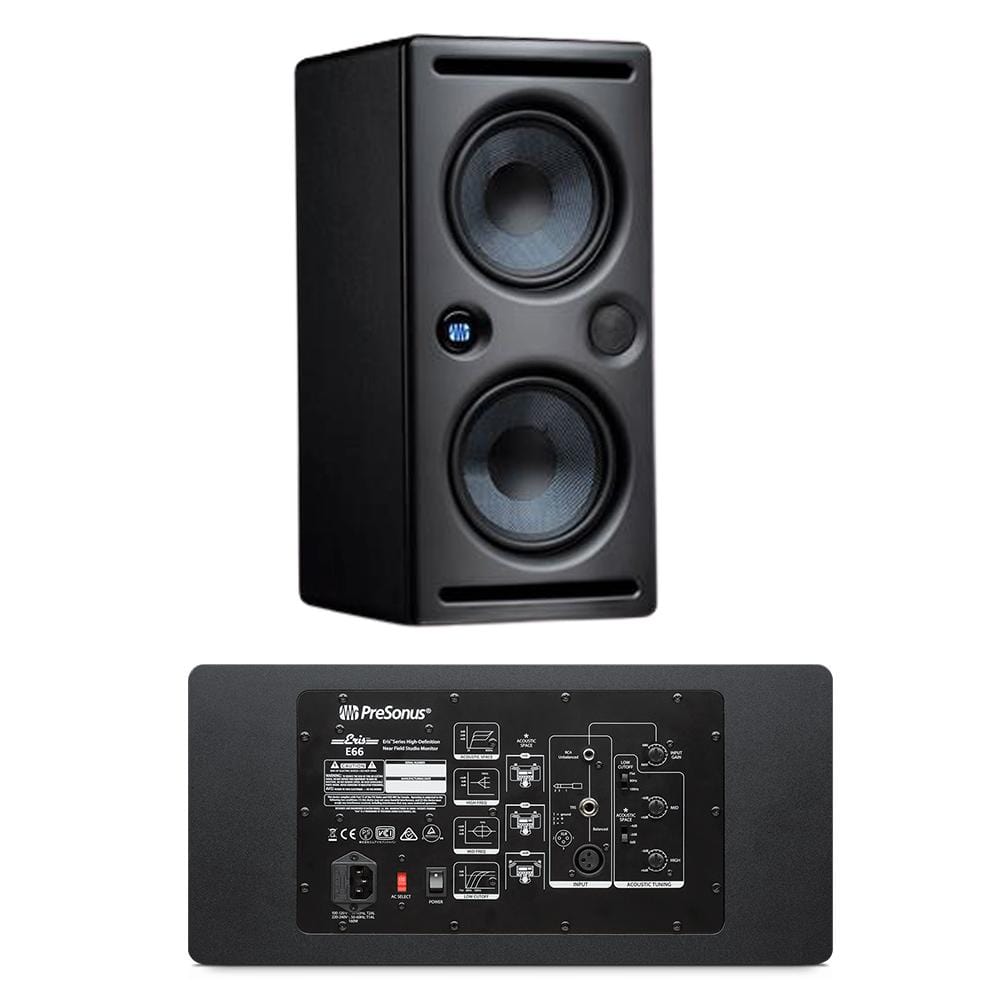 presonus monitor speakers presonus eris e66 studio monitors - pair