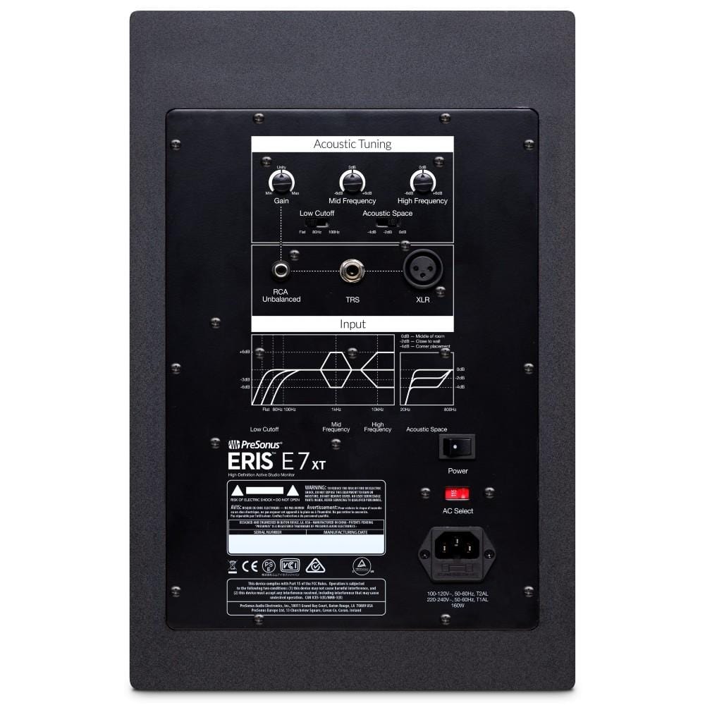presonus monitor speakers presonus eris e7 xt 2-way active near field studio monitor with waveguide- single