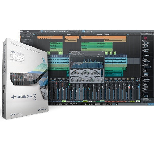 presonus recording software presonus studio one 3 artist to professional upgrade: box,key,usb