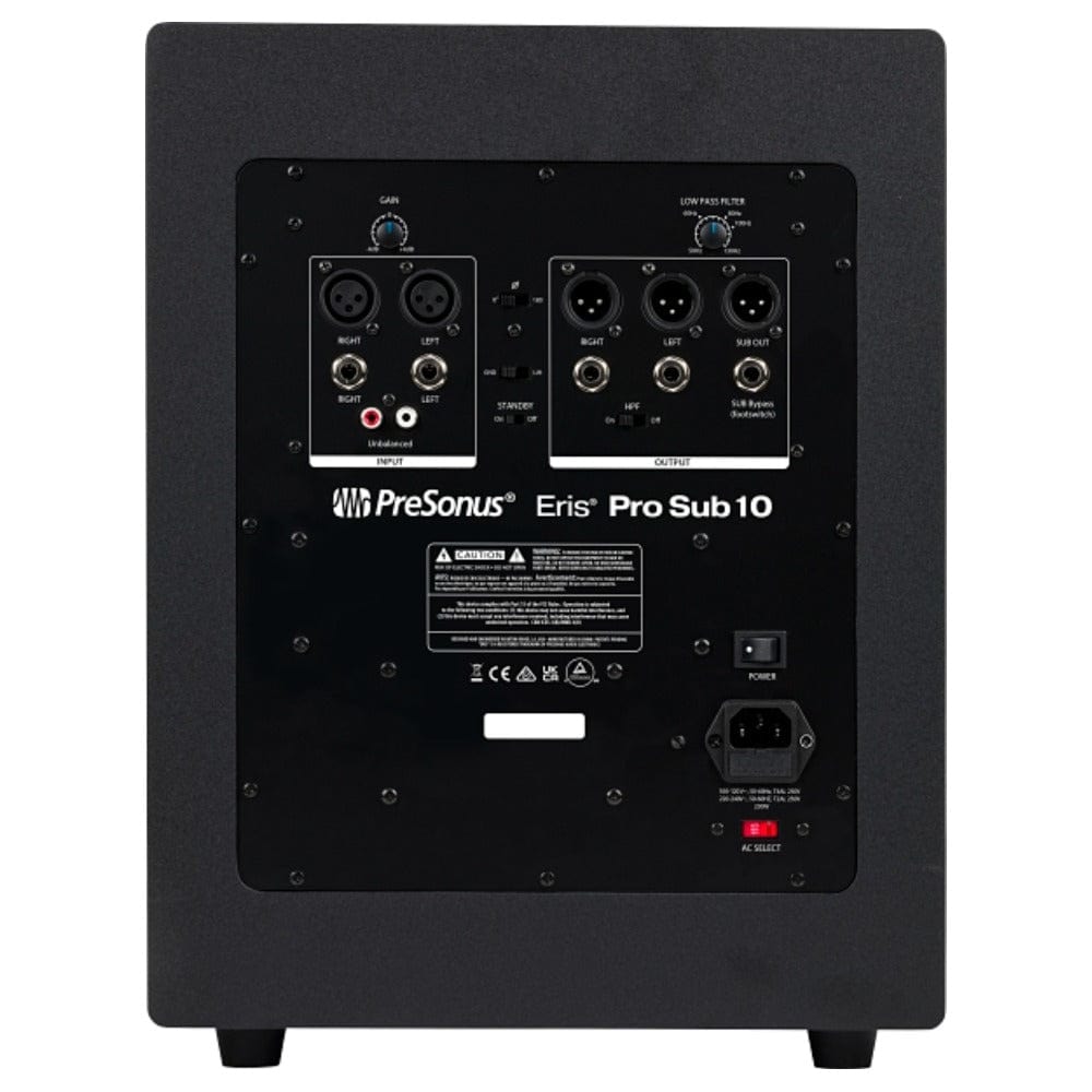 presonus subwoofers presonus eris pro sub 10 active front firing powered studio subwoofer