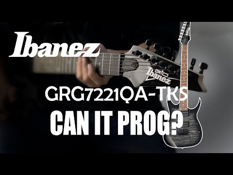 Ibanez GRG7221QA RG Series 7-String Electric Guitar - Transparent Black Sunburst