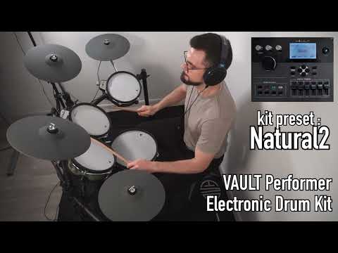 Vault Performer Electronic Drum Kit with Full-Size Mesh Pads, Triple Zone Cymbals and Advanced Module with 900+ Sounds
