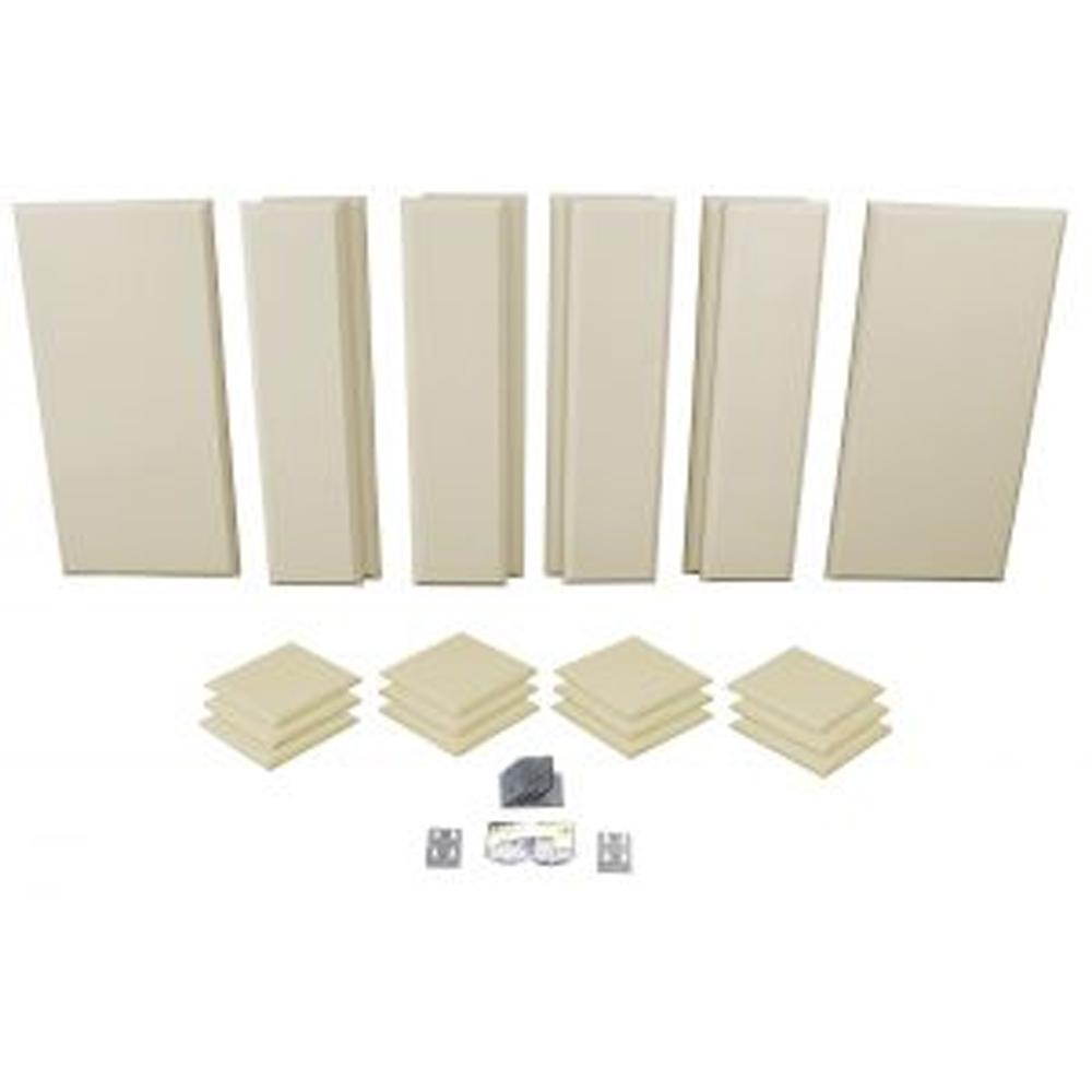 primacoustic sound proofing acoustic treatment beige primacoustic london 12 complete acoustic room treatment kit with bass trap - 120 sqft #color_beige