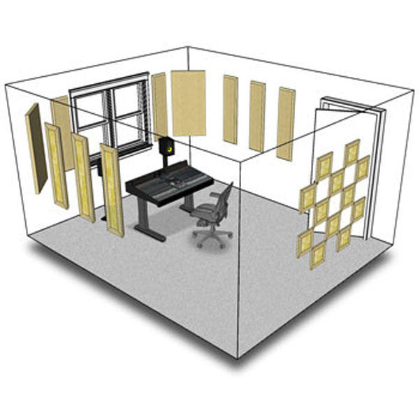 primacoustic sound proofing acoustic treatment primacoustic london 12 complete acoustic room treatment kit with bass trap - 120 sqft #color_black