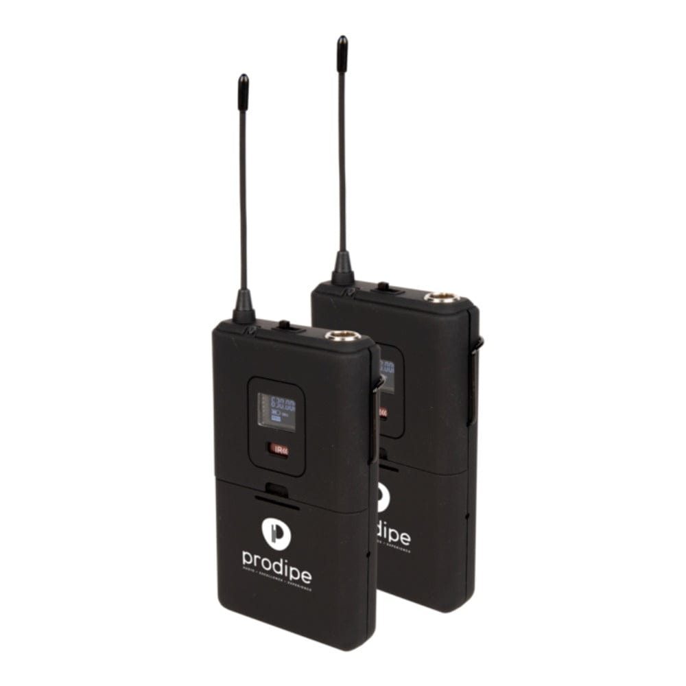 prodipe wireless systems black prodipe uhf b210 dsp lavalier duo wireless microphone system