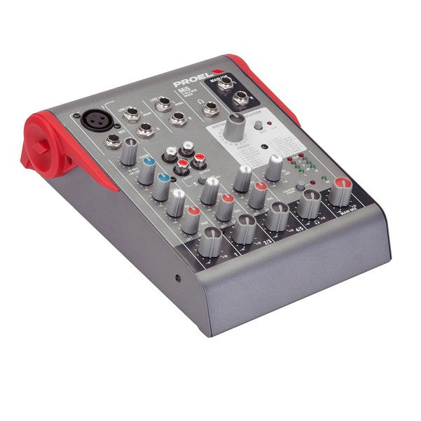 proel analog mixers proel mi5 ultra-compact 5-channel 2-bus mixer