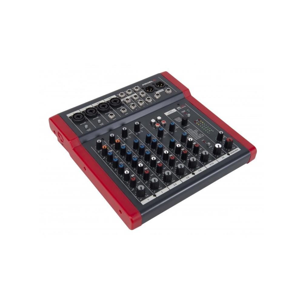 proel analog mixers proel mq10fx compact 10 channel analog mixer with fx