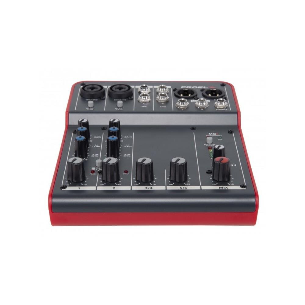 proel analog mixers proel mq6 compact 6 channel analog mixer