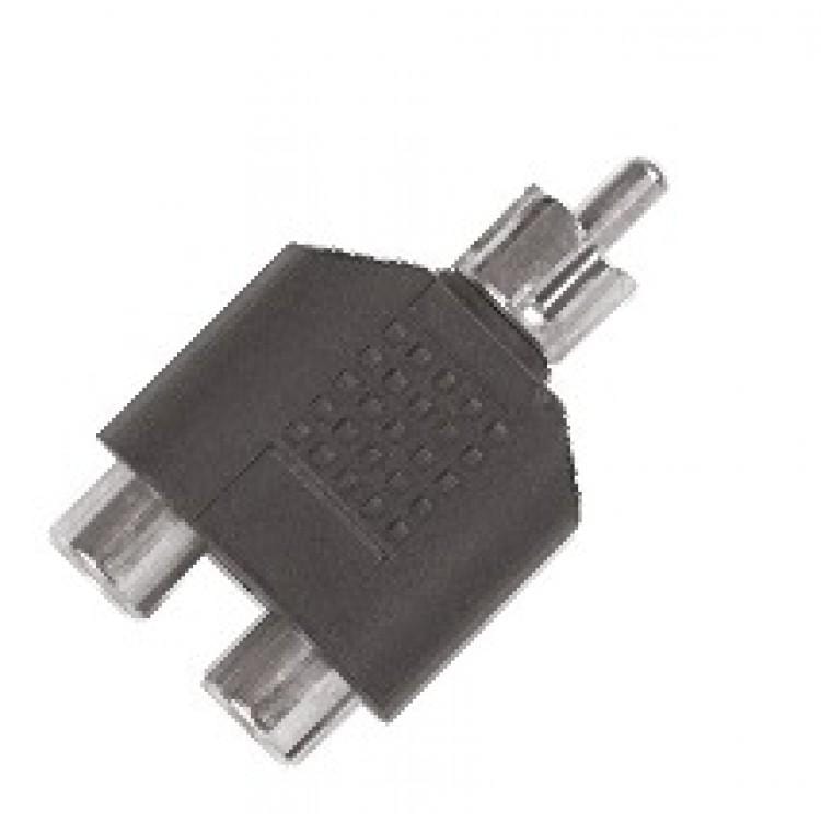 proel cables and connectors proel at230 abs adapter 2 rca female sockets to rca male plug
