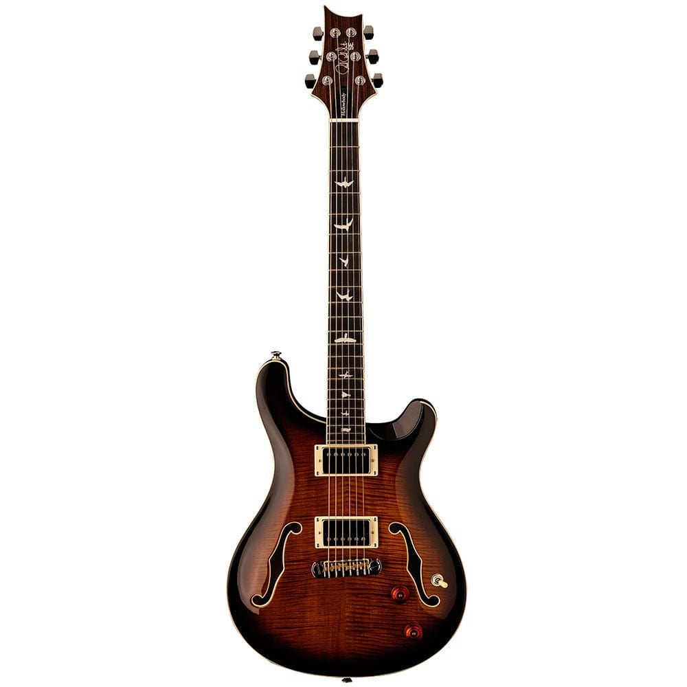 prs electric guitars black gold burst prs se hollowbody ii 6 string electric guitar with case