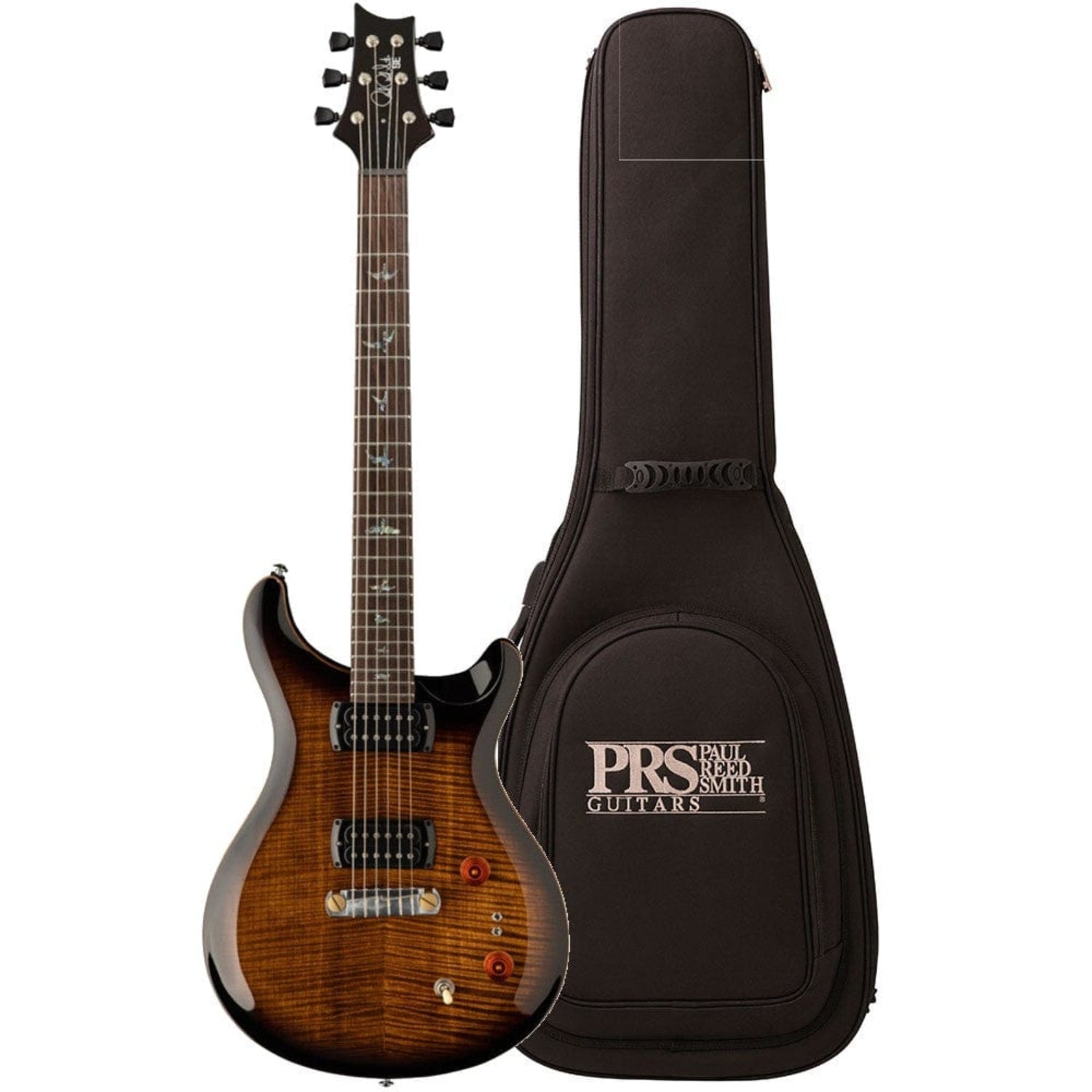 prs electric guitars black gold burst prs se paul's guitar 6 string electric guitar with gigbag#color_black-gold-burst