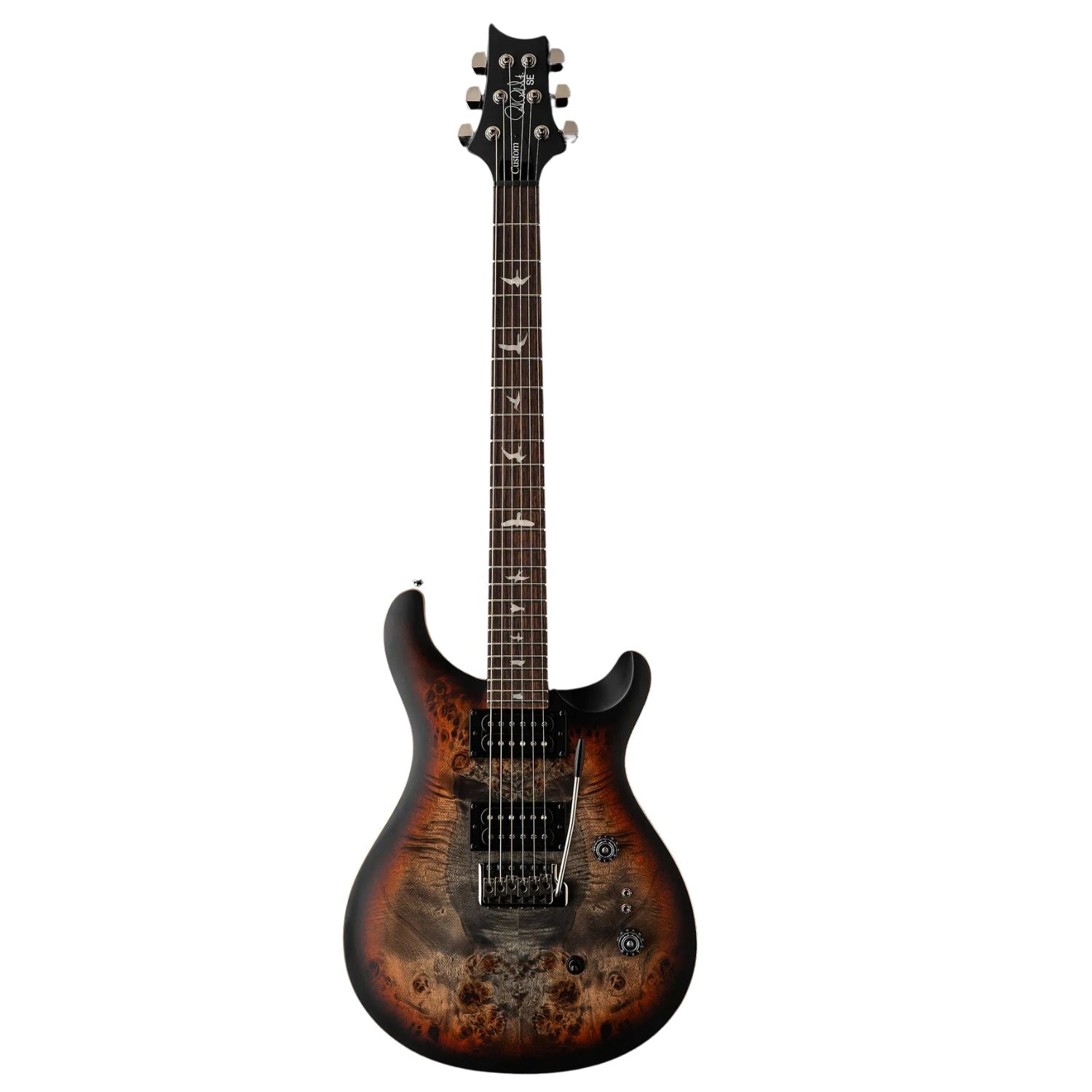 PRS Electric Guitars Charcoal Cherry Midnight Burst PRS SE Custom 24-08 Poplar Burl Limited Edition 6 String Electric Guitar