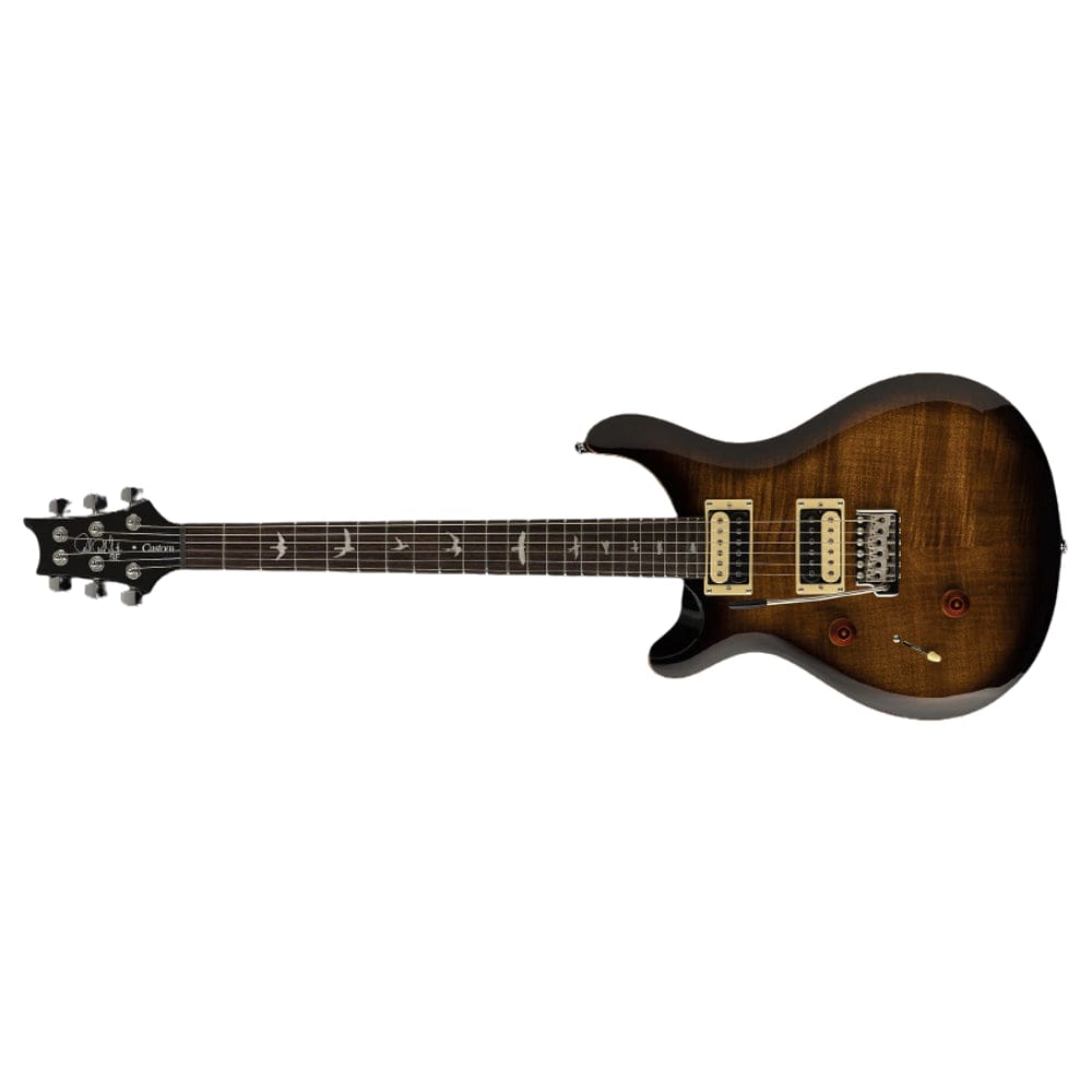 prs electric guitars prs 2022 se custom 24 lefty 6 string electric guitar #color_black-gold-burst