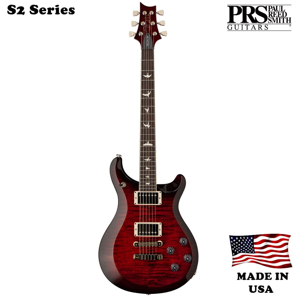 prs electric guitars prs s2 mccarty 594 6 string electric guitar with gigbag #color_fire-red-burst
