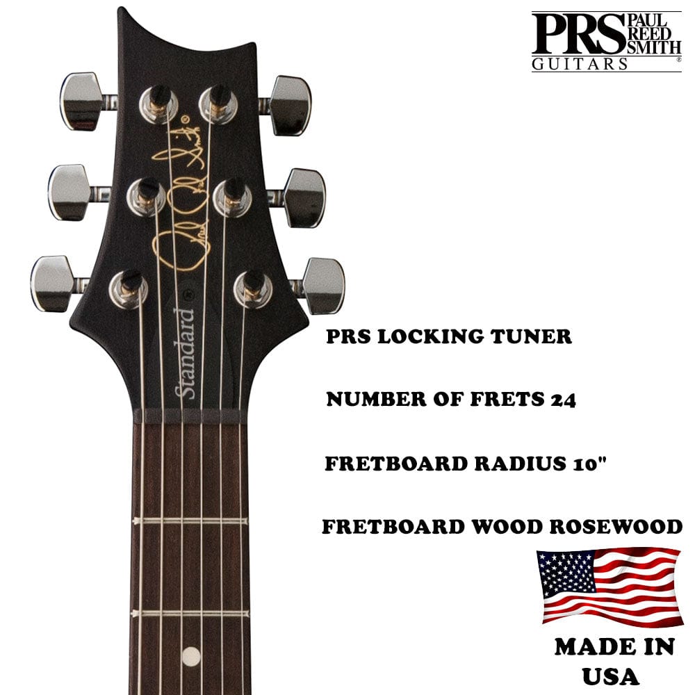 prs electric guitars prs s2 standard 24 satin 6-strings electric guitar with gigbag #color_charcoal-satin-nitro