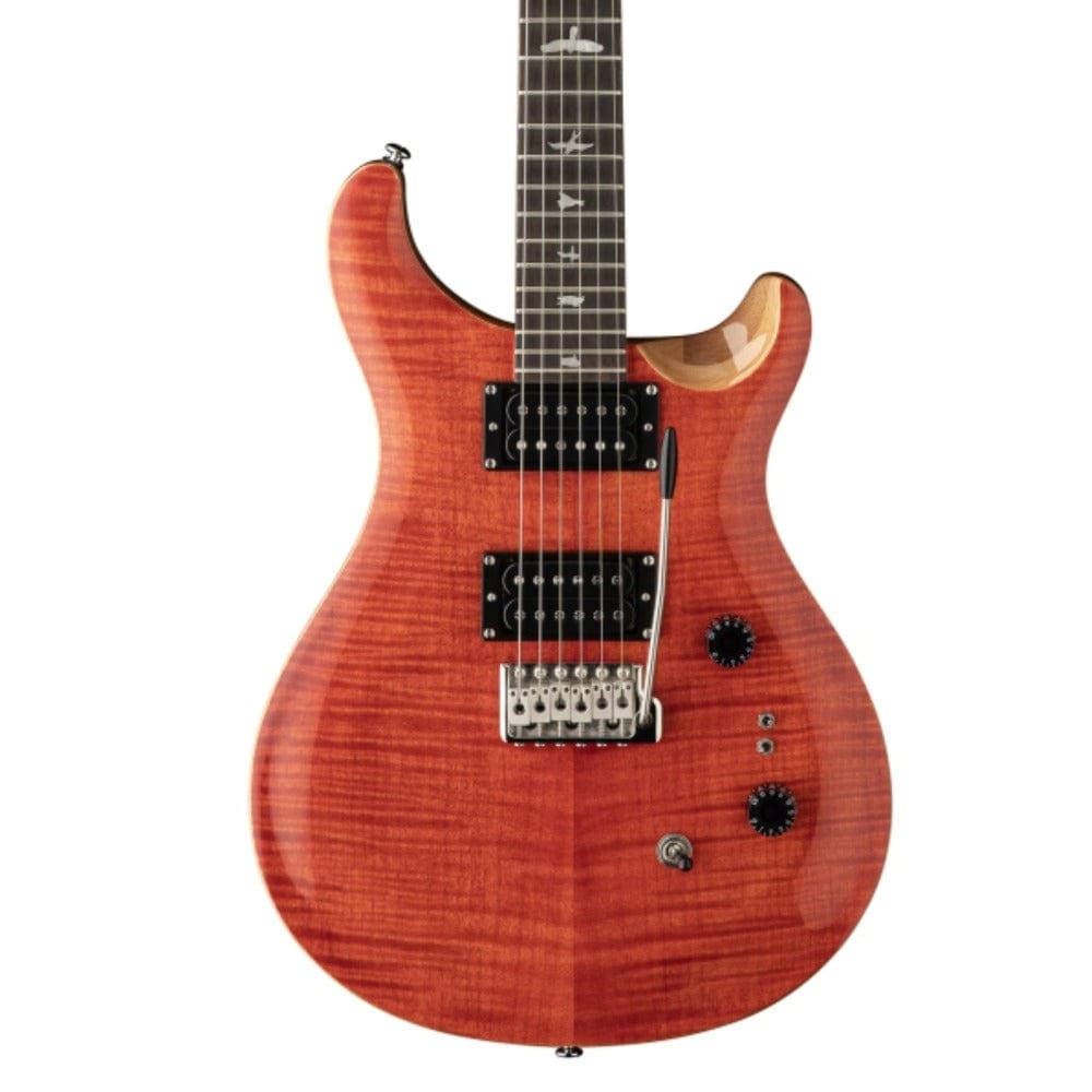 prs electric guitars prs se custom 24-08 6 string electric guitar with gigbag #color_blood-orange