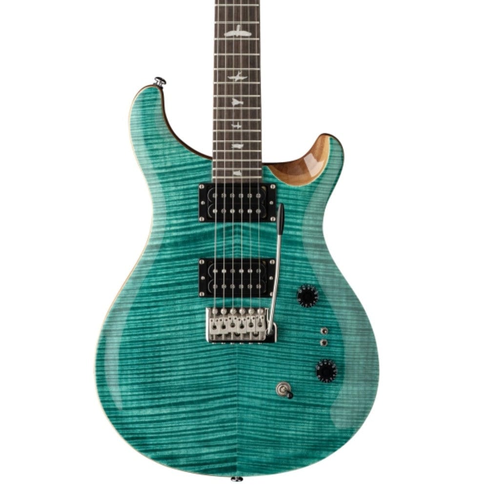 prs electric guitars prs se custom 24-08 6 string electric guitar with gigbag #color_turquoise