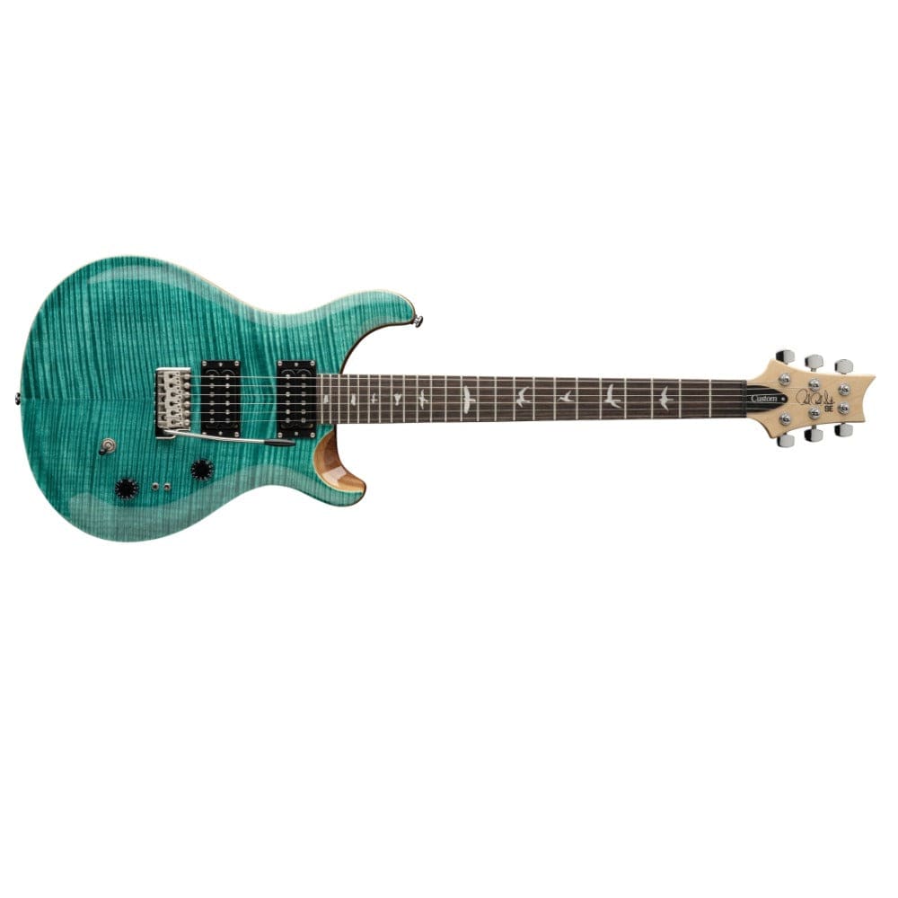prs electric guitars prs se custom 24-08 6 string electric guitar with gigbag #color_turquoise