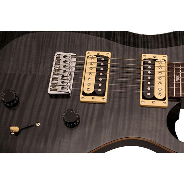 prs electric guitars prs se svn 2018 series 7 string electric guitar #color_gray-black