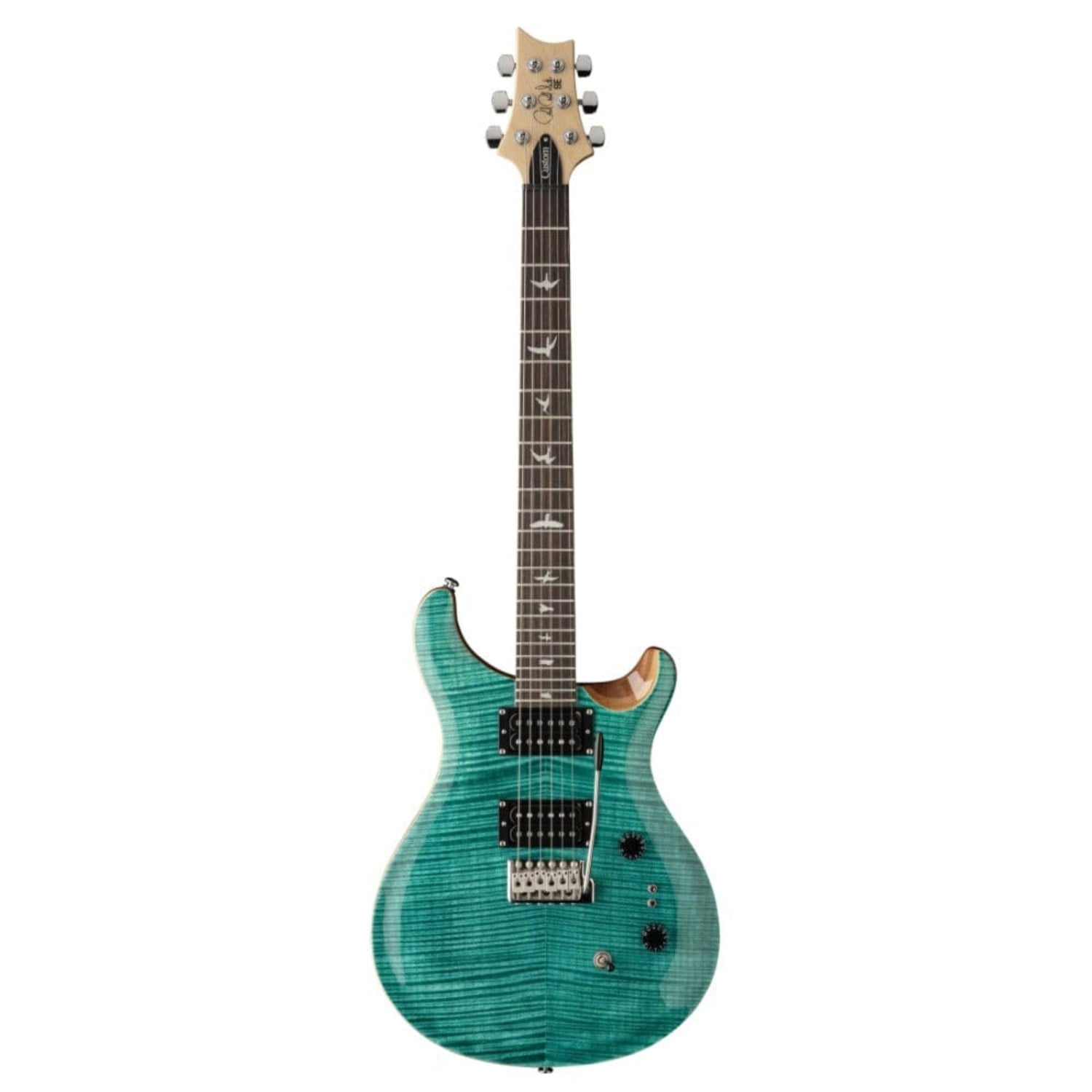 prs electric guitars turquoise prs se custom 24-08 6 string electric guitar with gigbag #color_turquoise