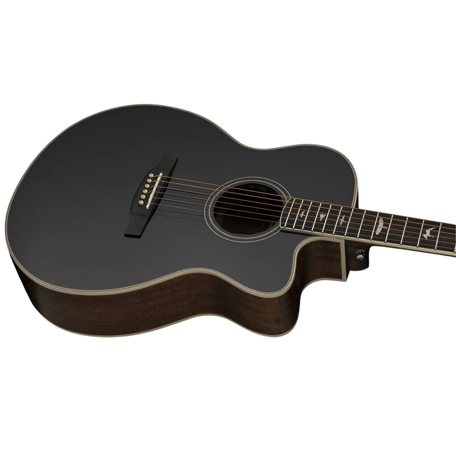 PRS Electro Acoustic Guitars Black PRS SE A20E Angelus Cutaway Electro Acoustic Guitar with Case