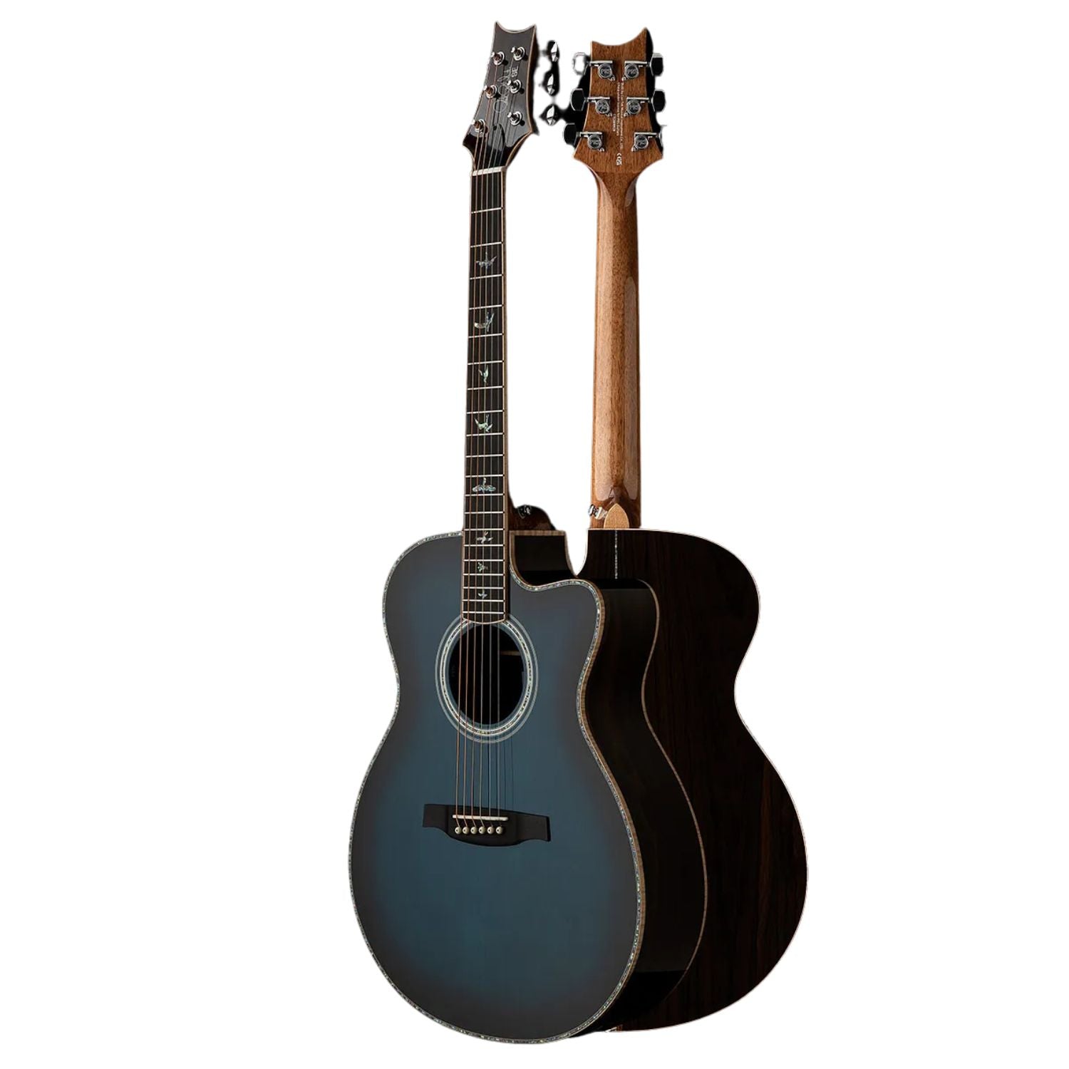 PRS Electro Acoustic Guitars Cobalt Blue Burst PRS SE A60E Angelus Cutaway Electro Acoustic Guitar with Case #color_cobalt-blue-burst