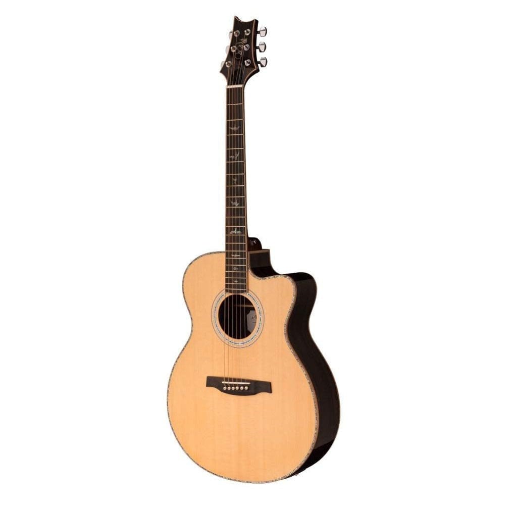 prs electro acoustic guitars natural prs se a60e angelus cutaway 6-strings electro acoustic guitar with case