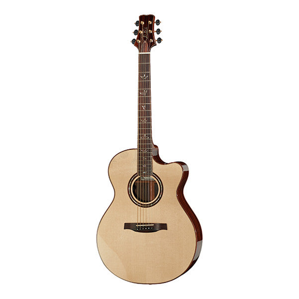 prs electro acoustic guitars prs angelus custom piezo cutaway electro acoustic guitar - natural