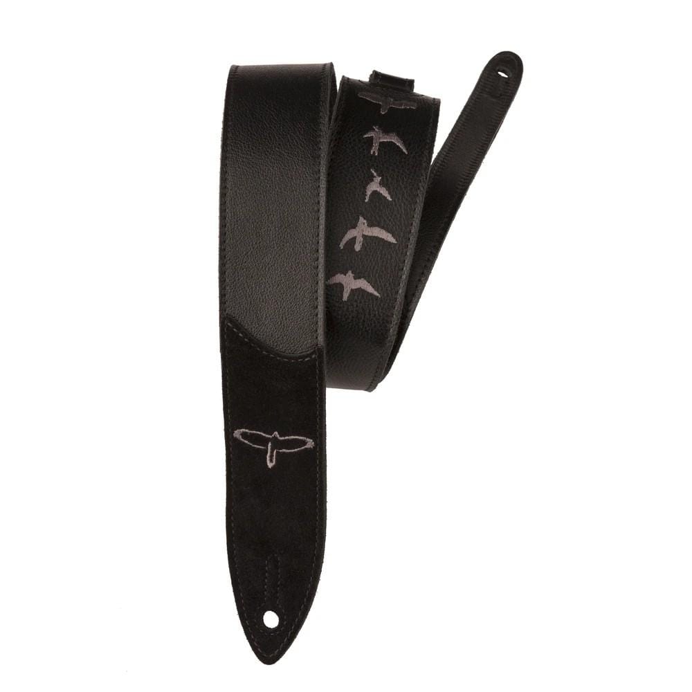 prs guitar straps prs premium leather 2" strap embroidery birds guitar strap