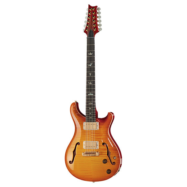 prs hollow & semi-hollow electric guitars prs hollow body 12-string electric guitar - vintage sunburst