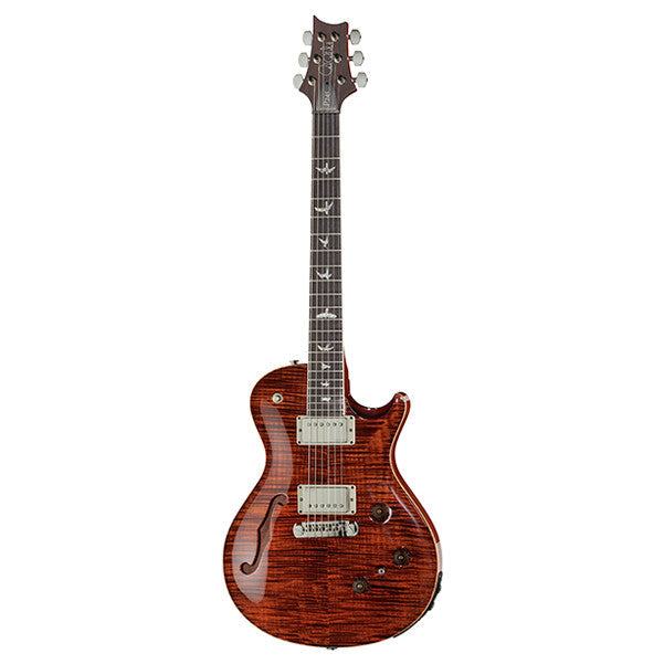 prs hollow & semi-hollow electric guitars prs p245 10 top semi hollow electric guitar - orange tiger