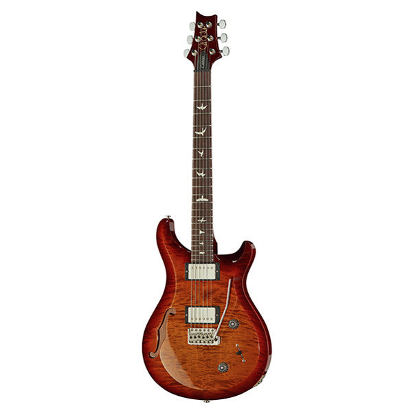 prs hollow & semi-hollow electric guitars prs s2 custom 22 semi hollow electric guitar - dark cherry sunburst