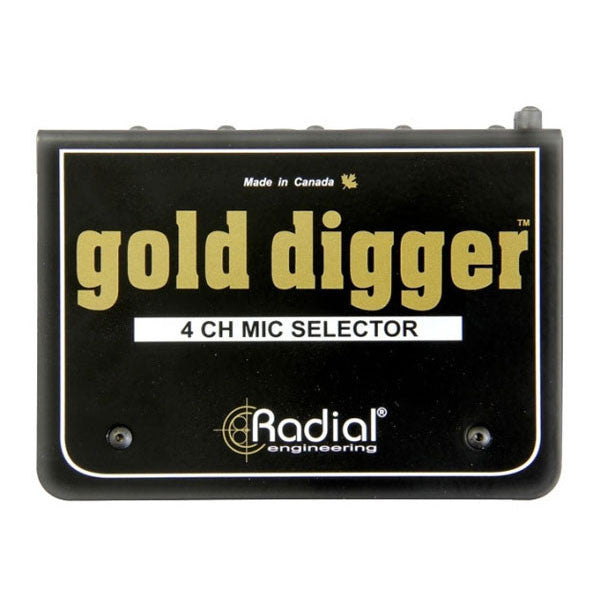radial engineering pre amps radial gold digger 4-channel mic selector