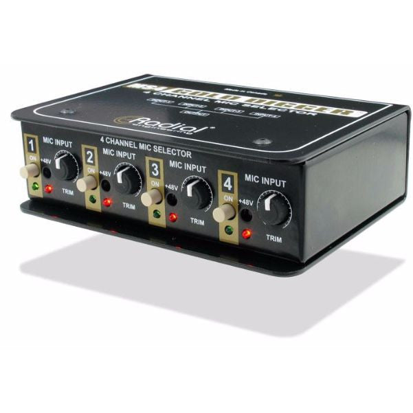 radial engineering signal processors gold digger 4-channel mic selector