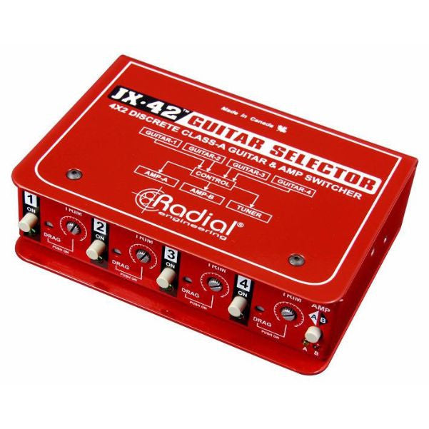 radial engineering signal processors jx-42 guitar and amp switcher