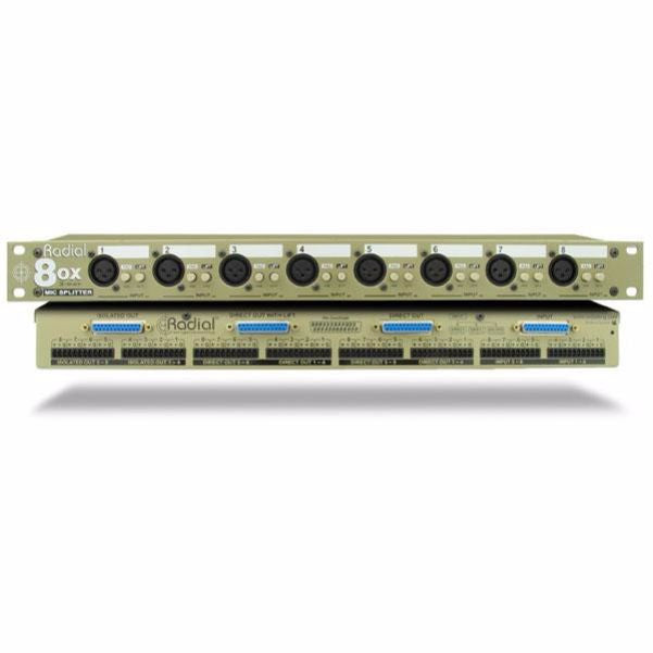 radial engineering signal processors radial 8ox rackmount 8 channel microphone splitter
